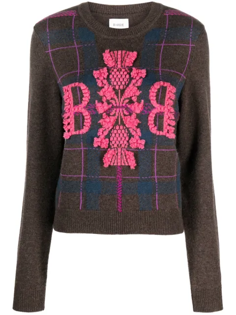 Barrie 3D logo-detail cashmere jumper
