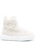 Casadei textured high-neck sneakers - White