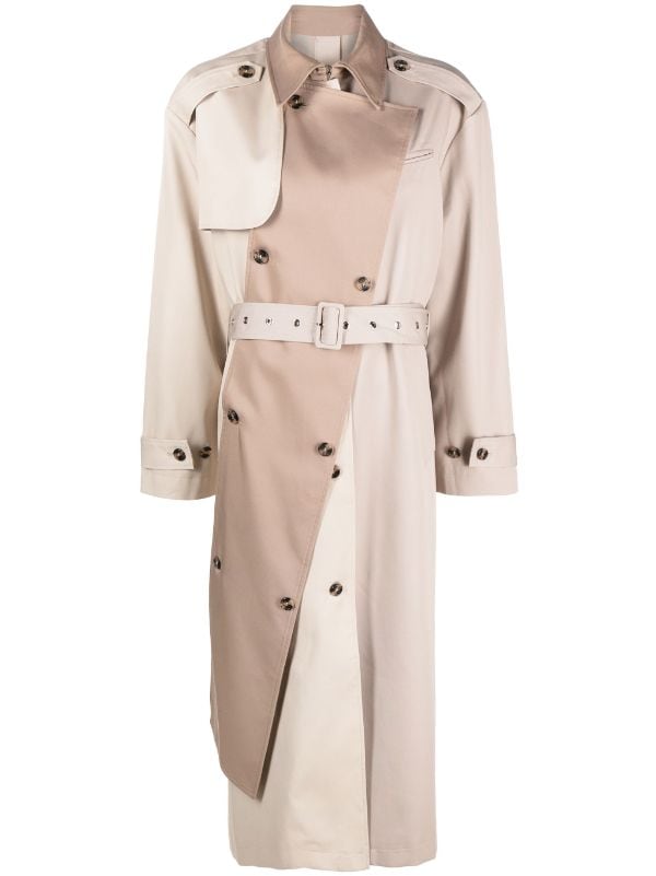 Rokh double-breasted Panelled Trench Coat - Farfetch