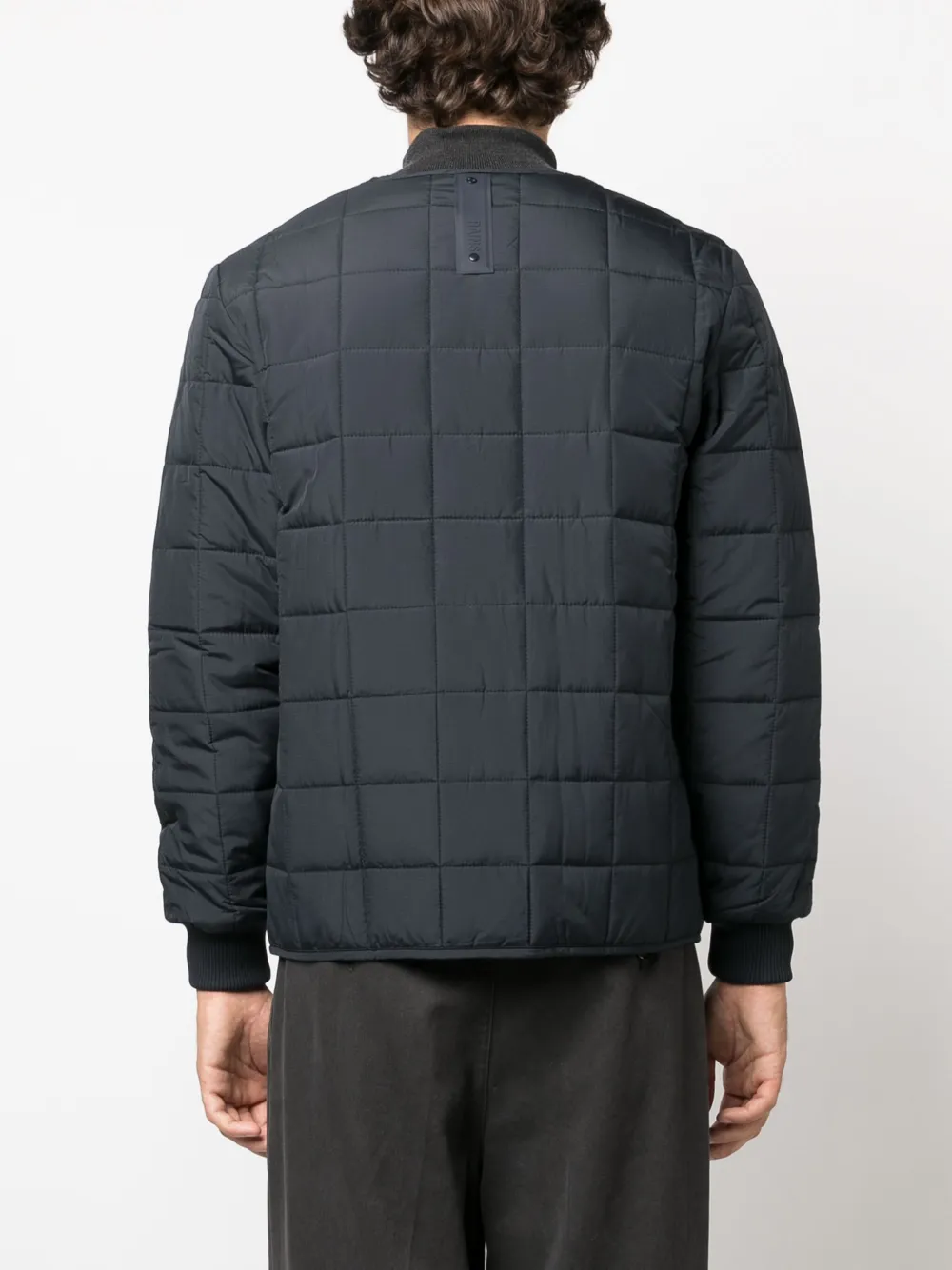 Rains Quilted Bomber Jacket In Blue