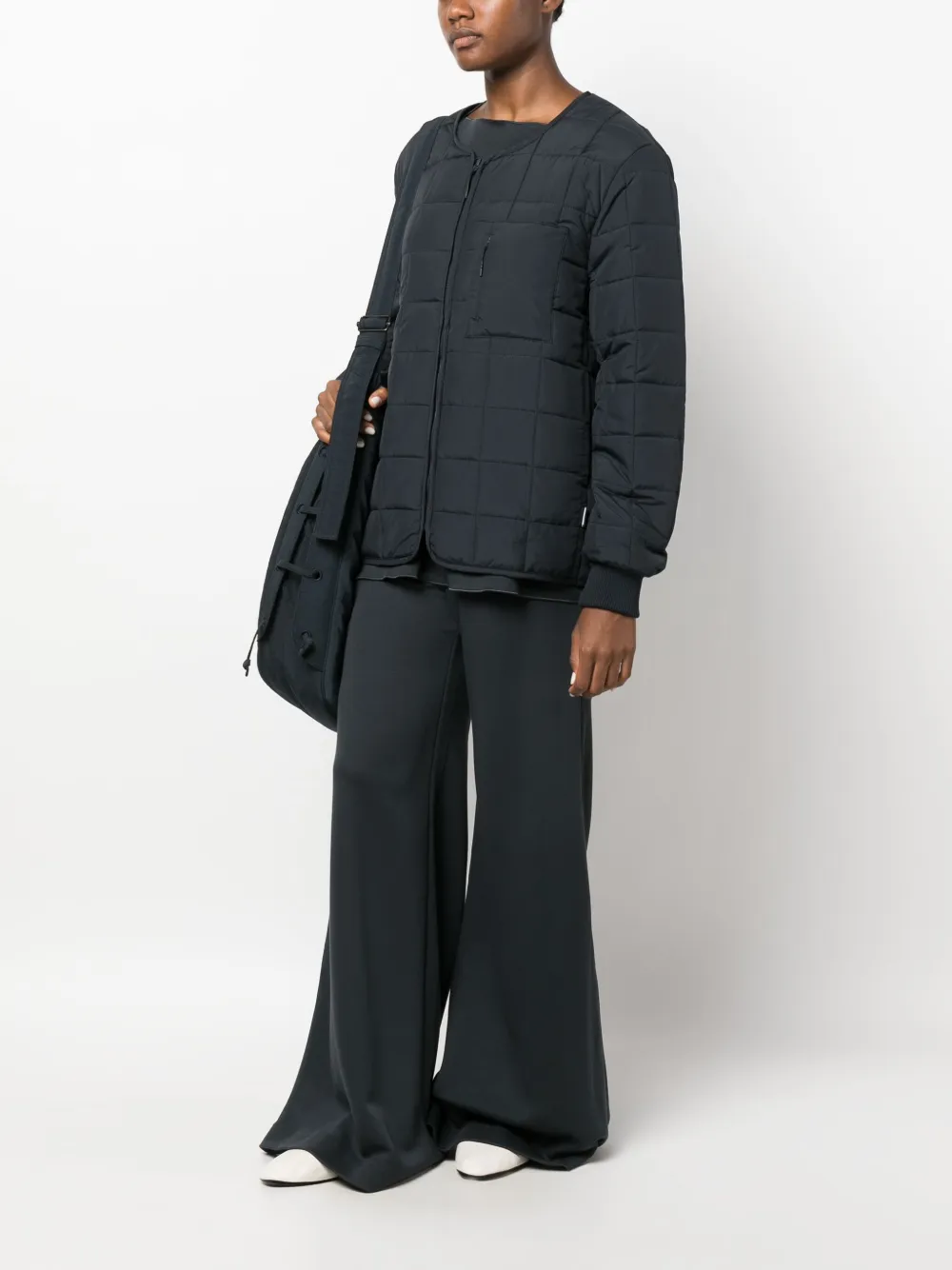 Rains Quilted Bomber Jacket In Blue
