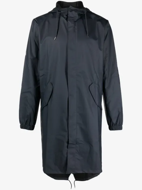 Rains zip-up hooded raincoat