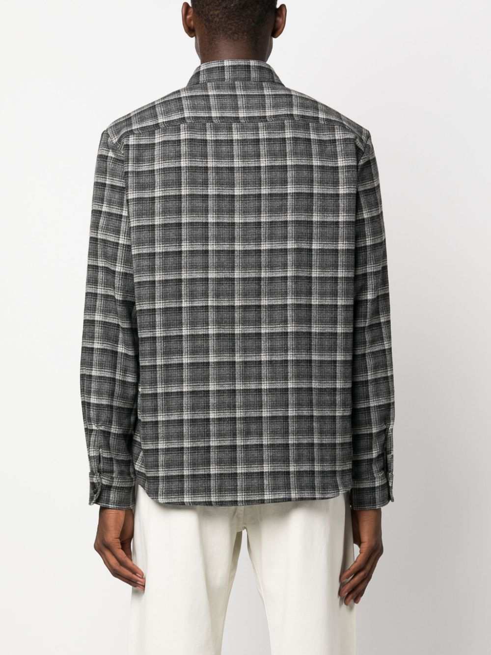 A.P.C. checked wool-blend shirt Men