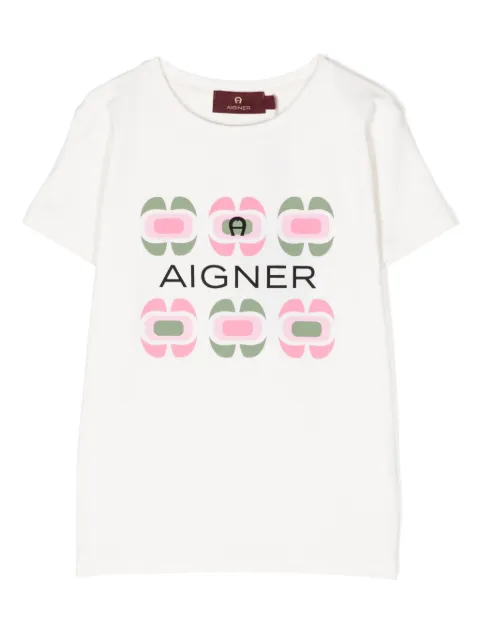 Aigner Kids logo-print cotton T-shirt 