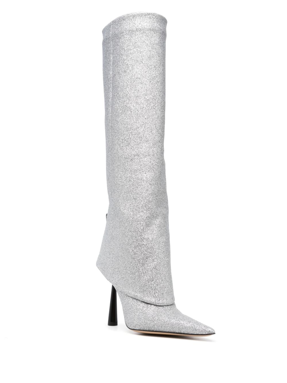 GIABORGHINI Rosie 110mm glitter-detail boots - Zilver