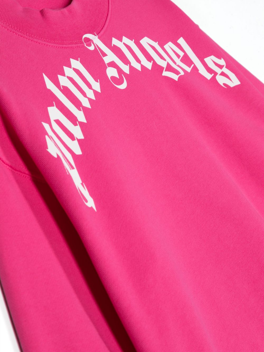 Shop Palm Angels Logo-print Organic Cotton Sweatshirt In Pink