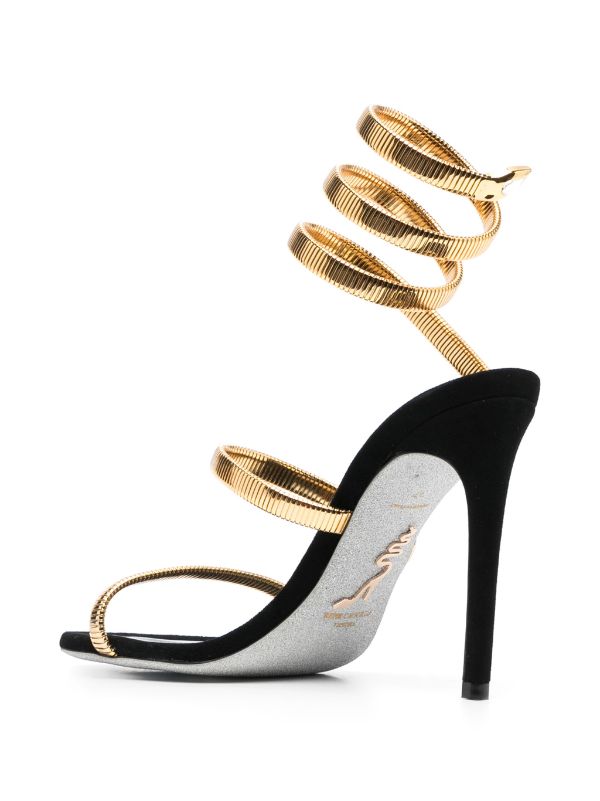 CHANEL Metallic Sandal in Gold & Black - More Than You Can Imagine