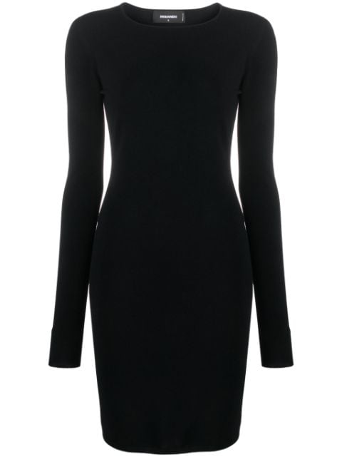 DSQUARED2 open-back fine-ribbed minidress