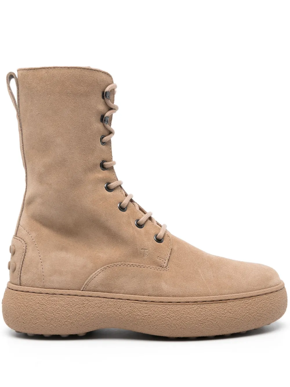 Tod's Stivaletto Stringato Suede Ankle Boots In Neutrals