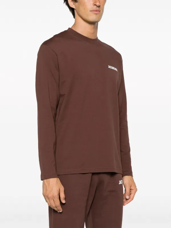 Jacquemus Le T-shirt Manches Longues Top | Brown | FARFETCH AO