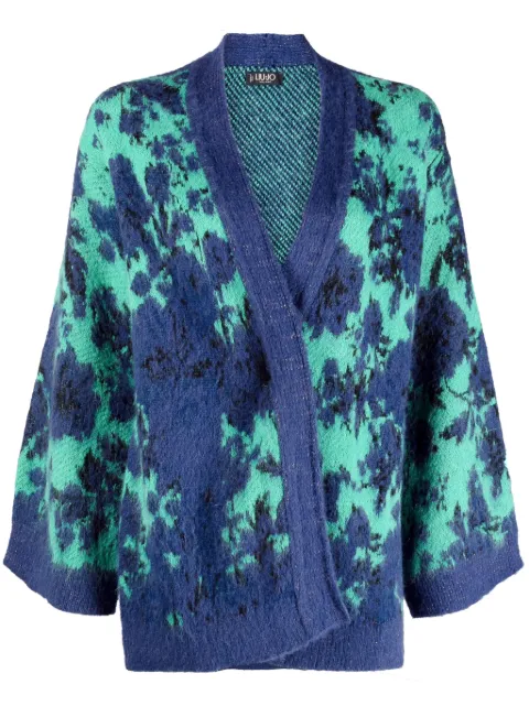 LIU JO floral intarsia-knit cardigan 