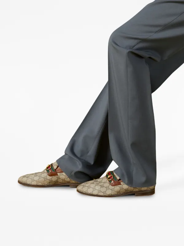 Gucci loafers canvas hot sale