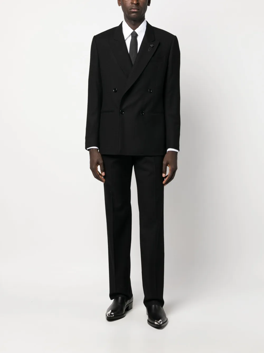 Lardini Wollen pantalon - Zwart