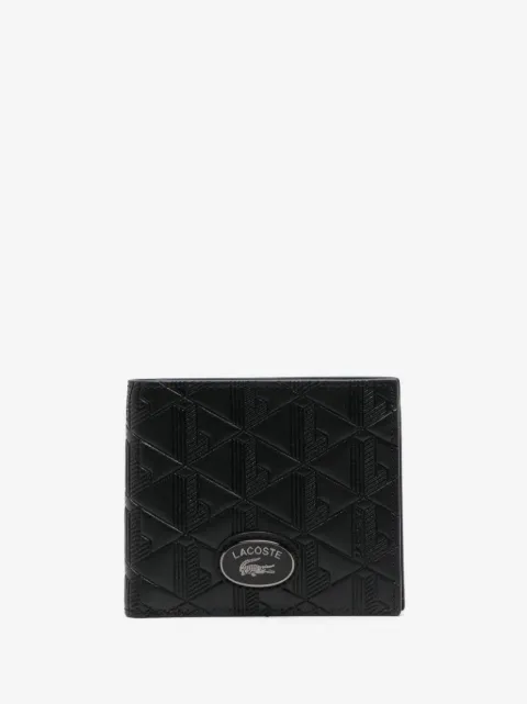 Lacoste cartera con placa del logo