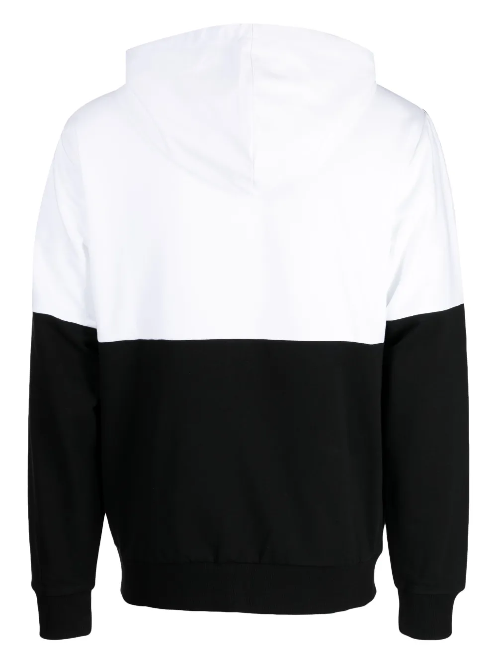 Moschino logo-tape drawstring hoodie - Zwart