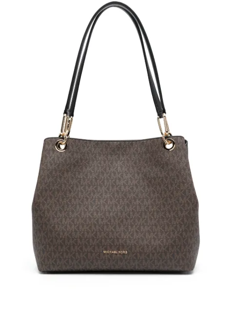 Michael Kors monogrammed leather tote bag 