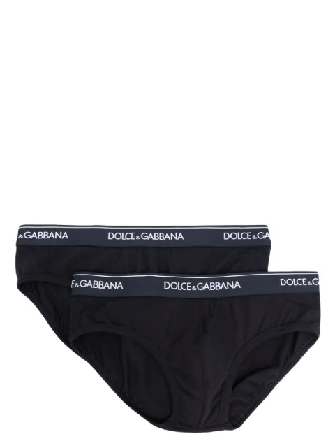 Dolce & Gabbana logo-waistband cotton briefs (pack of two)