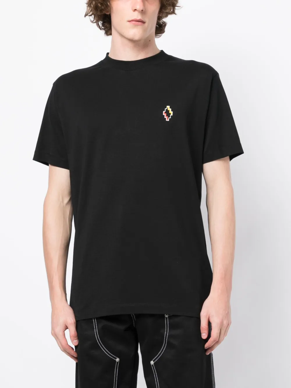Marcelo Burlon County Of Milan Vintage-effect Snake Print T-shirt In Schwarz