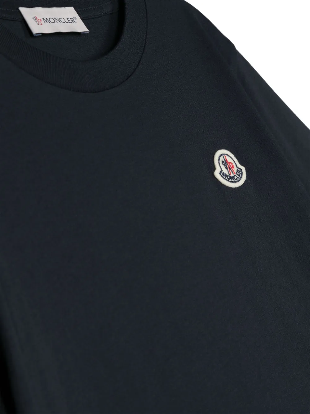 Moncler Enfant logo-patch Cotton T-shirt | Blue | FARFETCH