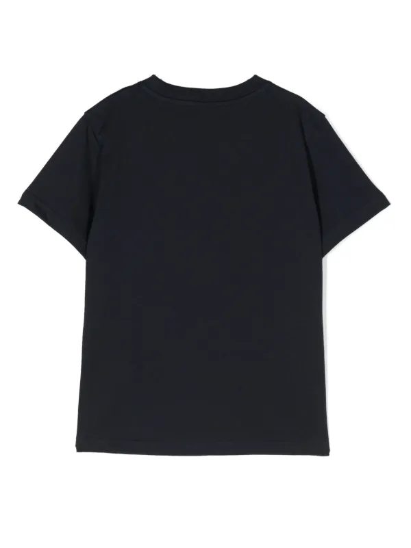 Moncler Enfant logo-patch Cotton T-shirt | Blue | FARFETCH