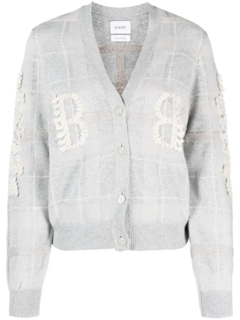 Barrie logo-embossed cashmere cardigan