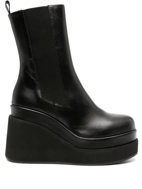 Paloma Barceló 105mm leather wedge ankle boots