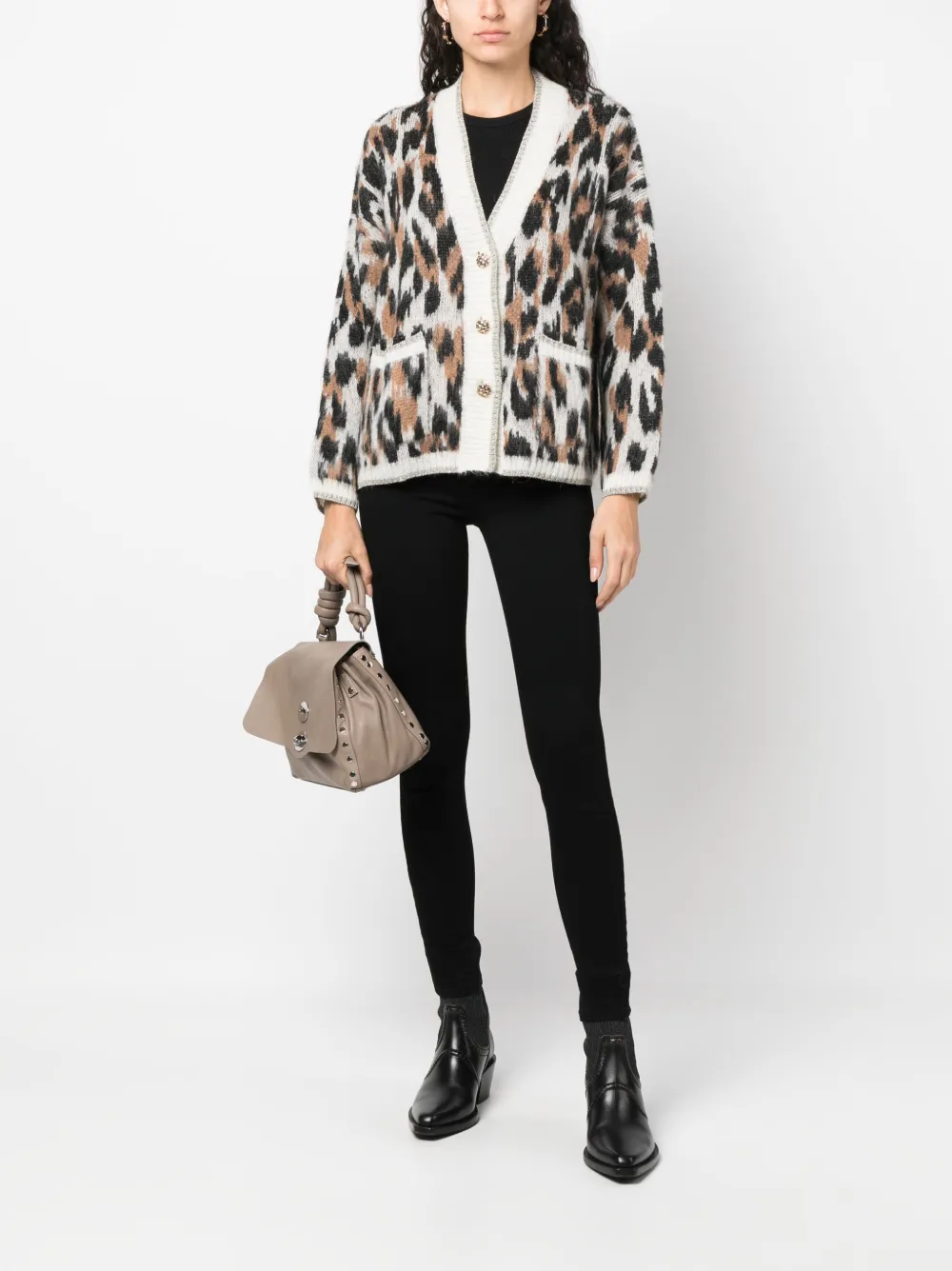 LIU JO Intarsia vest - Zwart
