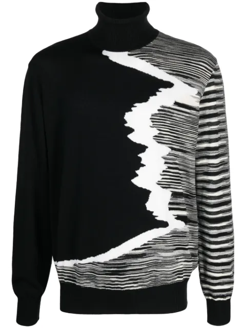 Missoni suéter con motivo a rayas y cuello vuelto