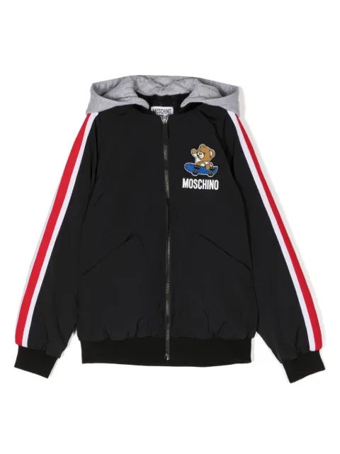 Moschino Kids جاكيت قصير بأبليكة تيدي