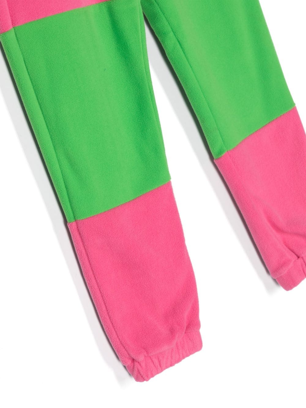 Shop Mini Rodini Colour-block Fleece Track Pants In Pink