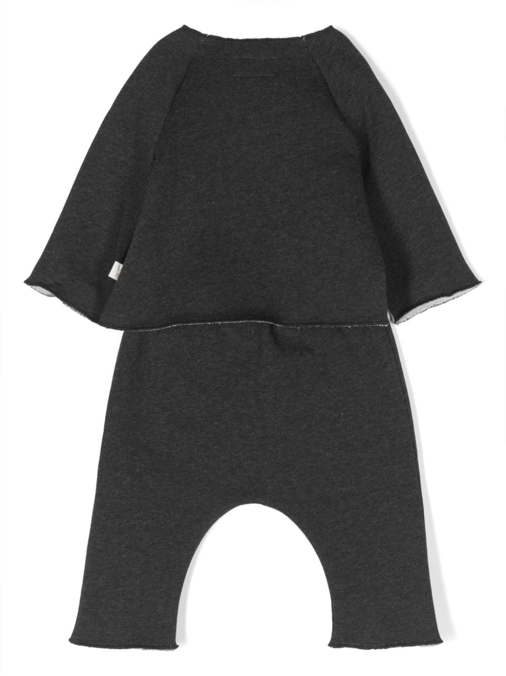 TEDDY & MINOU bow-detail cotton tracksuit set - Grijs