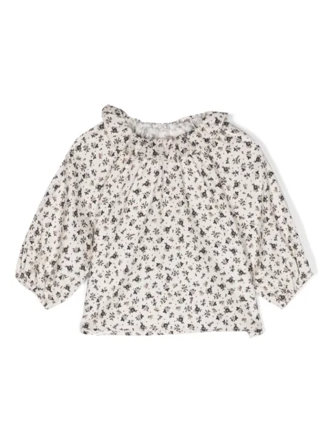 TEDDY & MINOU floral-print ruffled blouse