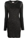 LIU JO logo-jacquard knitted minidress - Black