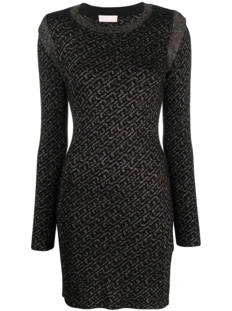 LIU JO logo-jacquard knitted minidress