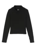 Aspesi Kids fine-ribbed roll-neck jumper - Black