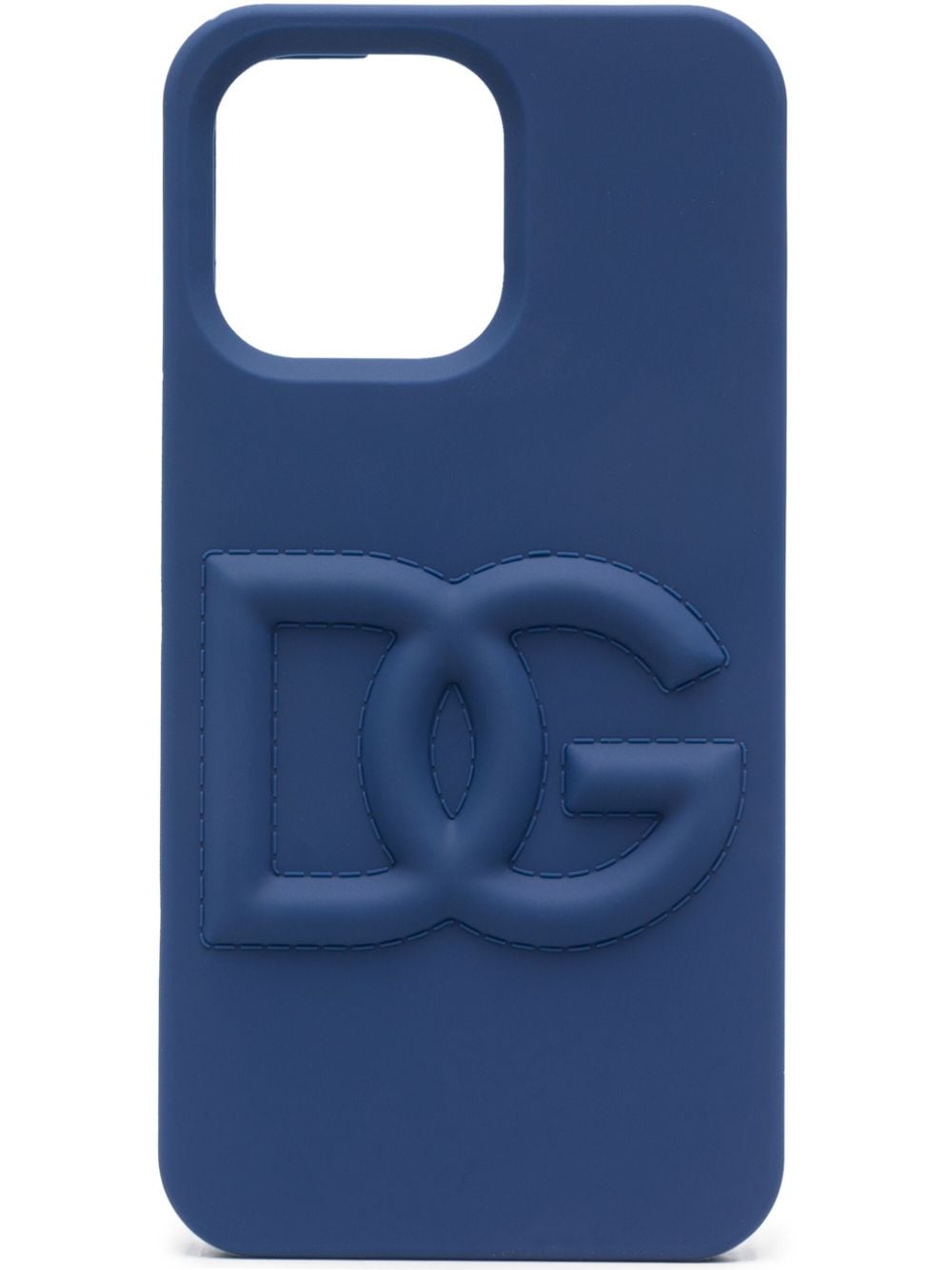 Dolce & Gabbana logo-embossed iPhone 14 Pro Max Case - Blue
