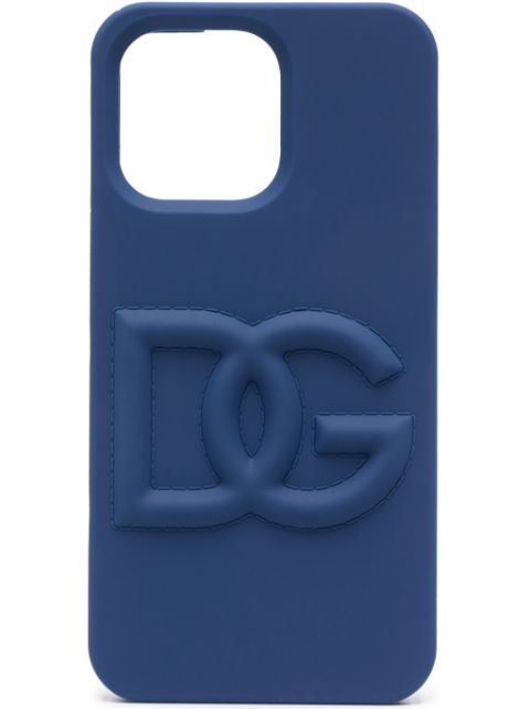 Dolce & Gabbana Cover per iPhone 14 Pro Max con logo goffrato