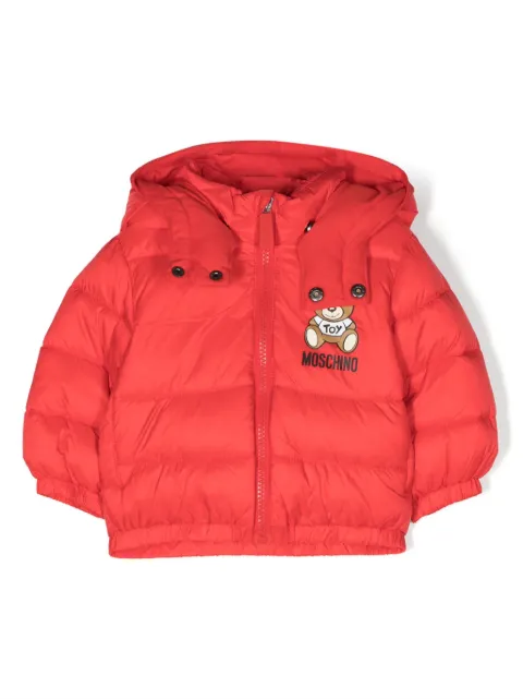 Moschino Kids Teddy Bear-print quilted jacket