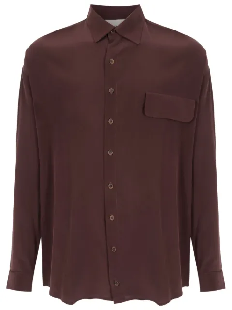 MISCI Camisa de seda mangas longas