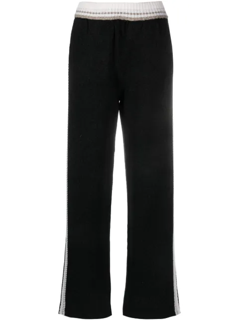 Barrie stripe-detail trousers