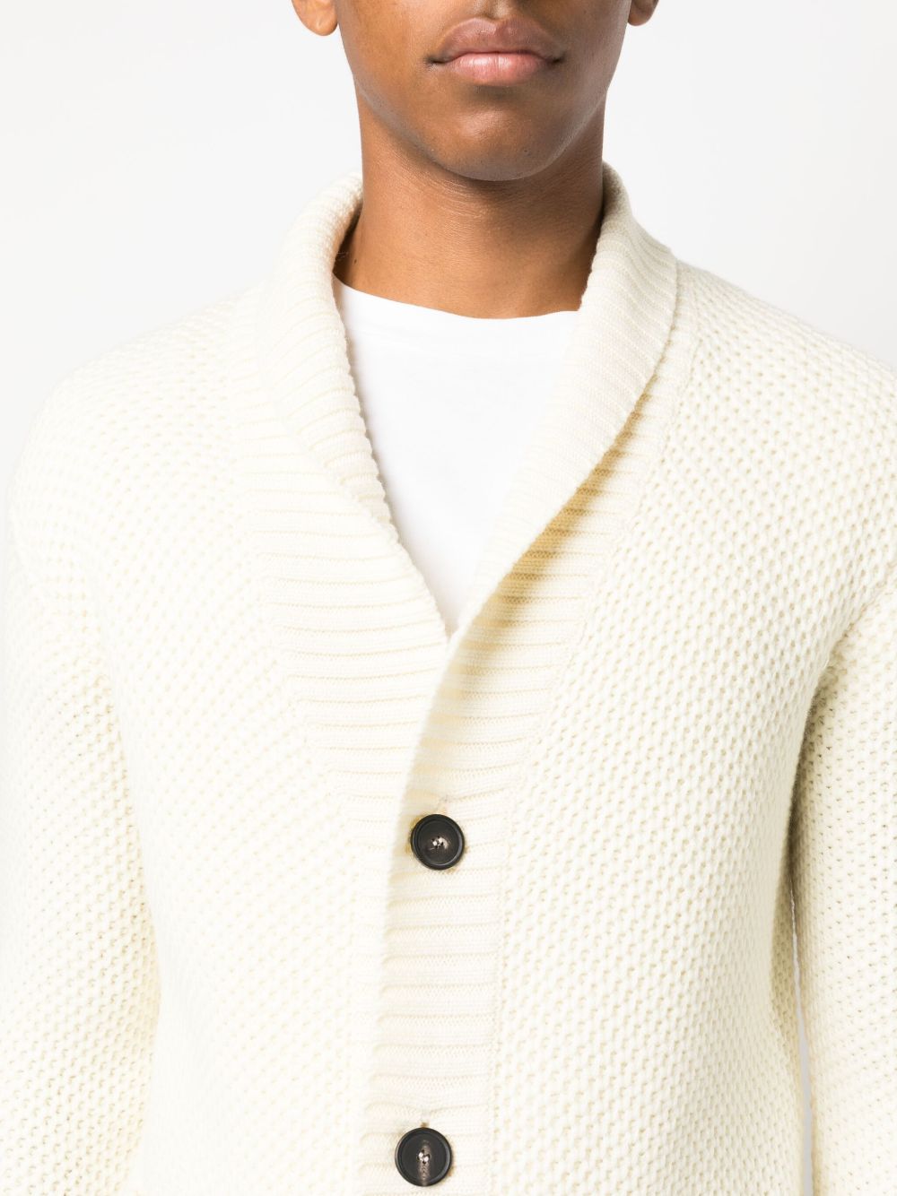 Tagliatore shawl-lapel virgin-wool cardigan Men