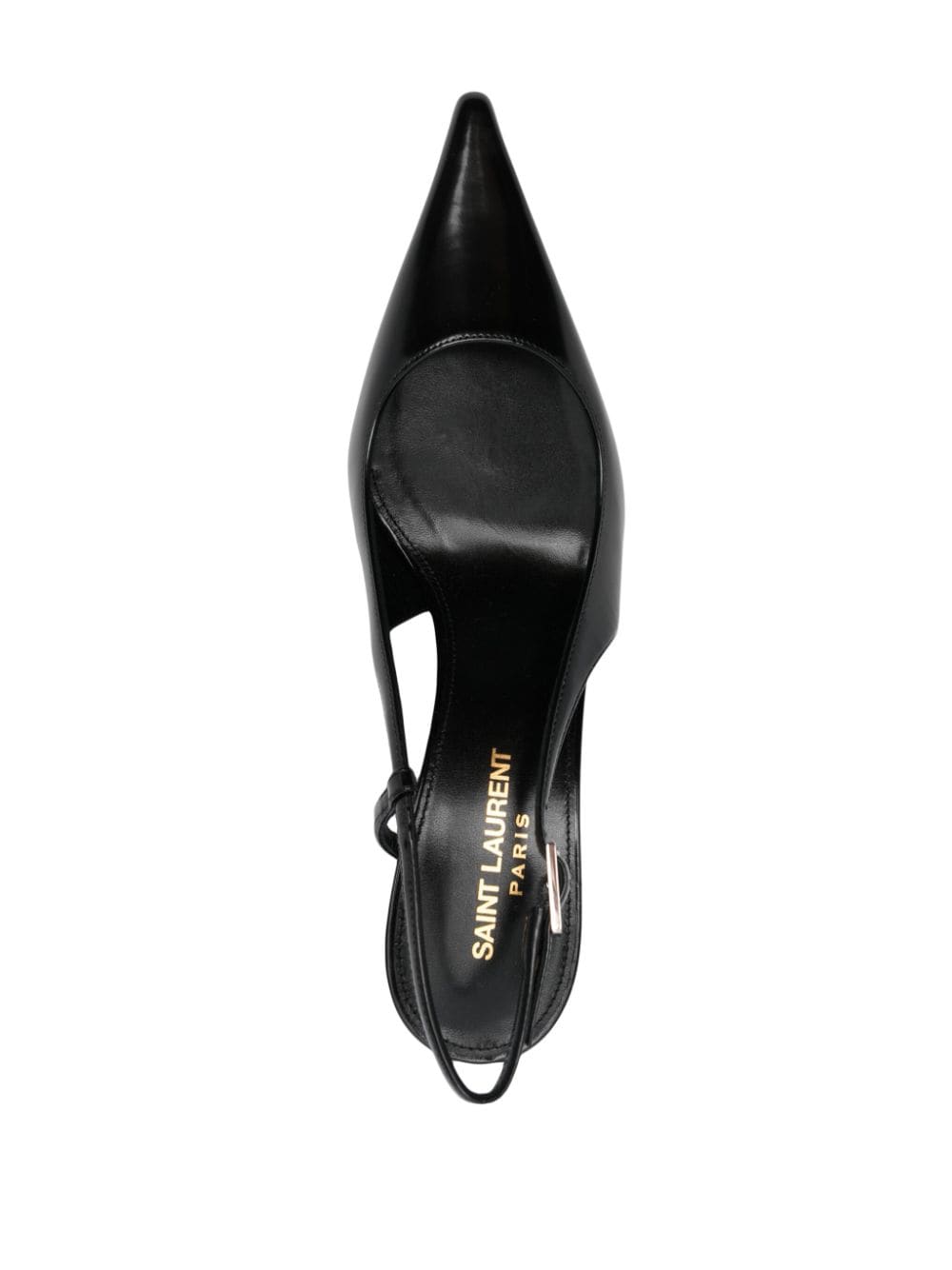 Shop Saint Laurent Pulp 75mm Slingback Pumps In Black