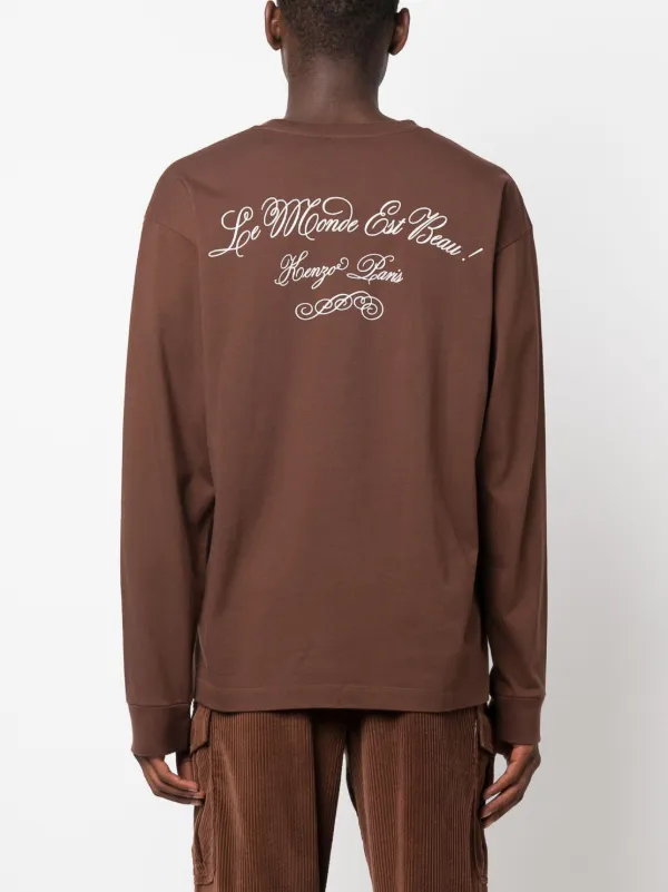 Brown kenzo hot sale shirt