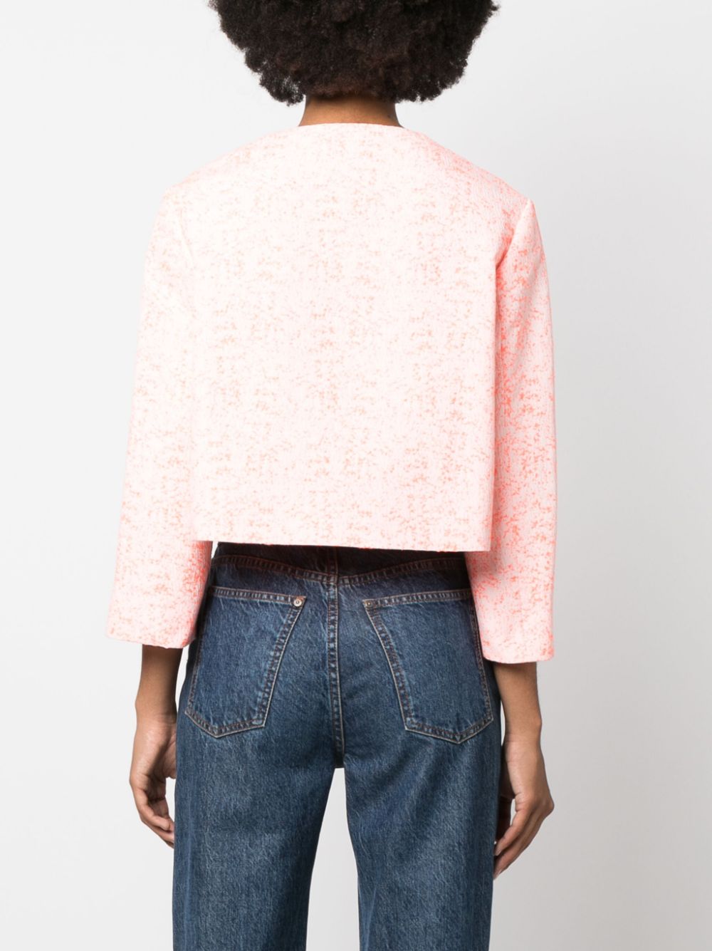 Christian Dior 2010s collarless boucle cropped jacket Women