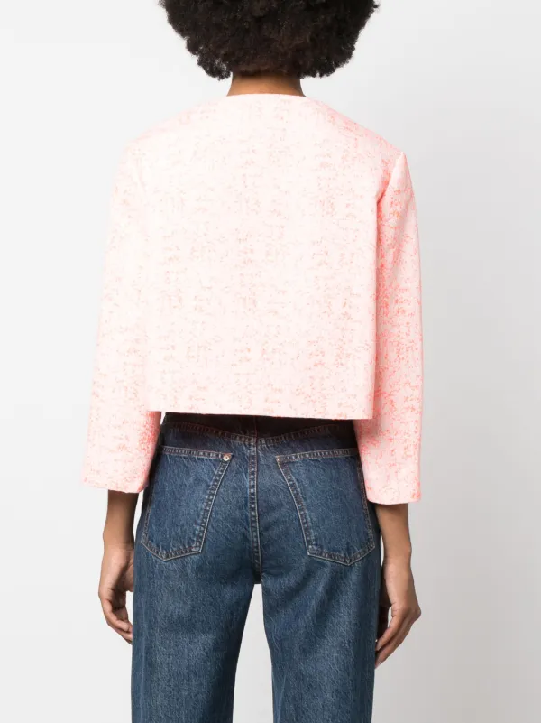 ジャケット Christian Dior | SHORT JACKET 411V57P1571_X0300 Cropped Jacket Ecru Double-Sided Virgin Wool Bouclé | DIOR