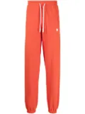 COUNTY OF MILAN logo-print cotton track pants - Red