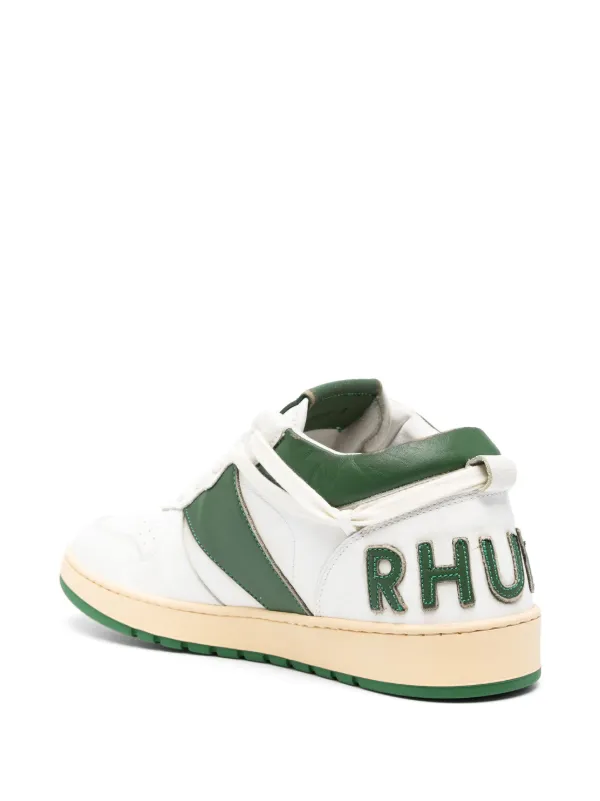 RHUDE Rhecess Leather Sneakers | White | FARFETCH