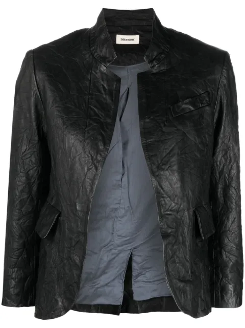 Zadig&Voltaire Verys crinkled-leather blazer
