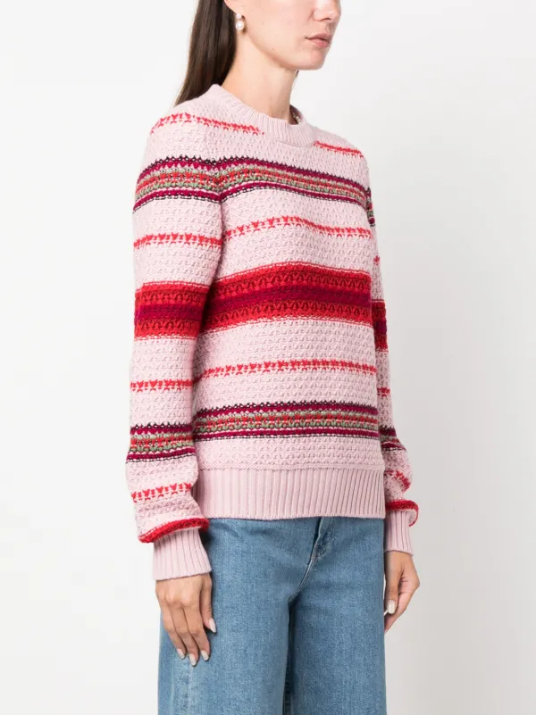 Cashmere striped jumper hotsell