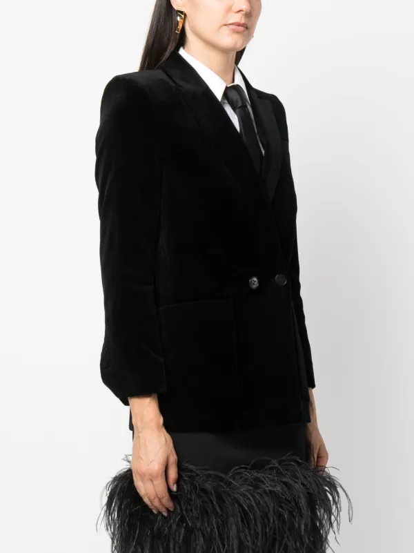 Black velvet blazer dress best sale